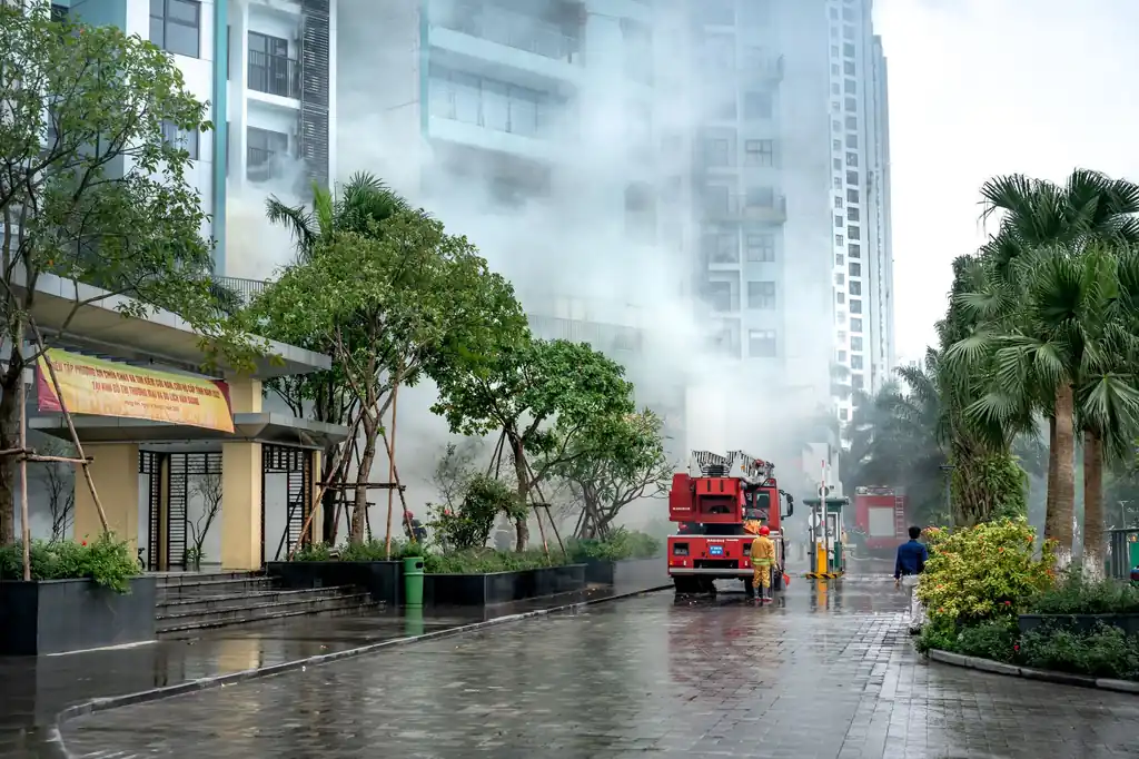 Experienced Fire Damage Restoration professionals at work